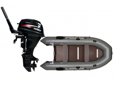 Комплект лодка ПВХ Дека-400 с мотором Hidea HDBF9,9HS PRO