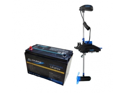 Набор электромотор c GPS Hidea OMS150S + аккумулятор LFP12-100 (с bluetooth) 12В, 100Ач
