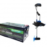 Набор электромотор c GPS Hidea OMS150S + аккумулятор LFP12-200 (с bluetooth) 12В, 200Ач
