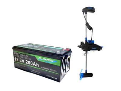 Набор электромотор c GPS Hidea OMS150S + аккумулятор LFP12-200 (с bluetooth) 12В, 200Ач