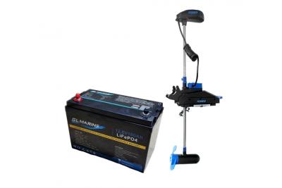 Набор электромотор c GPS Hidea OMS150S + аккумулятор LFP12-100 (с bluetooth) 12В, 100Ач