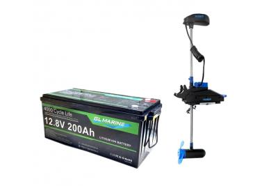 Набор электромотор c GPS Hidea OMS150S + аккумулятор LFP12-200 (с bluetooth) 12В, 200Ач